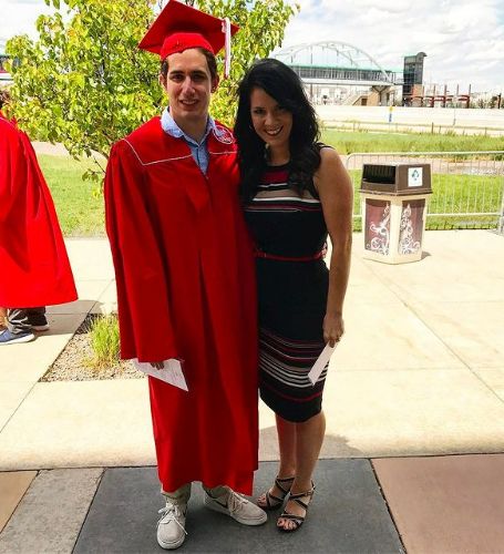 Jakeob Walmsley graduating from school on May 22, 2017.